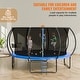 preview thumbnail 12 of 15, Outdoor Trampoline with Net Ladder and Curved Poles for Kids & Adults