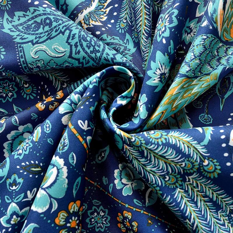 Porch & Den Raynard Floral Peacock Blackout Window Valance