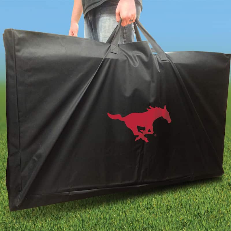 SMU Mustangs Stripe Outdoor Cornhole Board Set