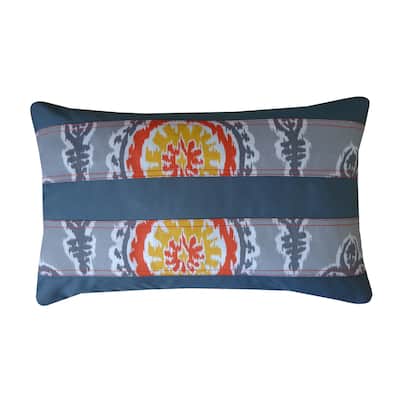 Jiti Outdoor Patchwork Abstract Patterned and Solid Color Waterproof Rectangle Lumbar Pillows Cushions for Pool Patio Chair