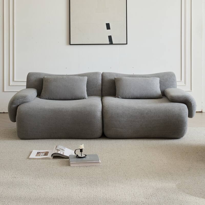 Ergonomics Loveseat Sofa with Curved Deep Seat