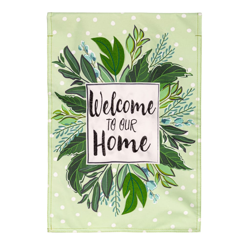 Welcome to Our Home Linen Garden Flag