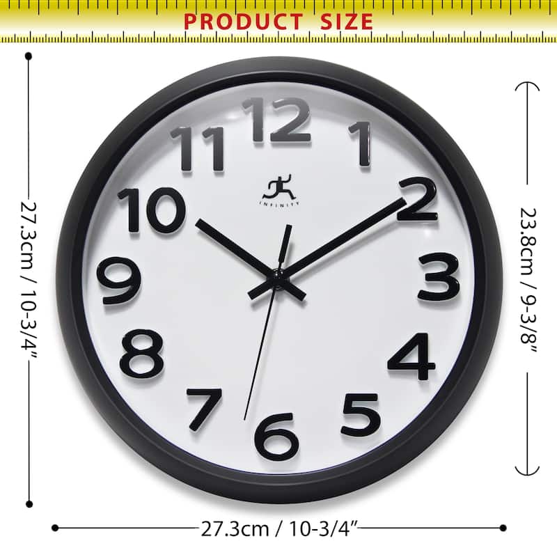 Raised Numeral Clock - 10.75 in.