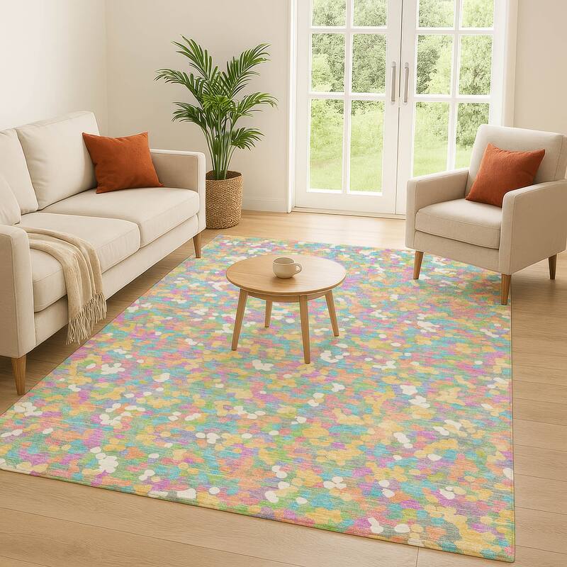 Machine Washable Indoor/ Outdoor Contemporary Halia Chantille Rug