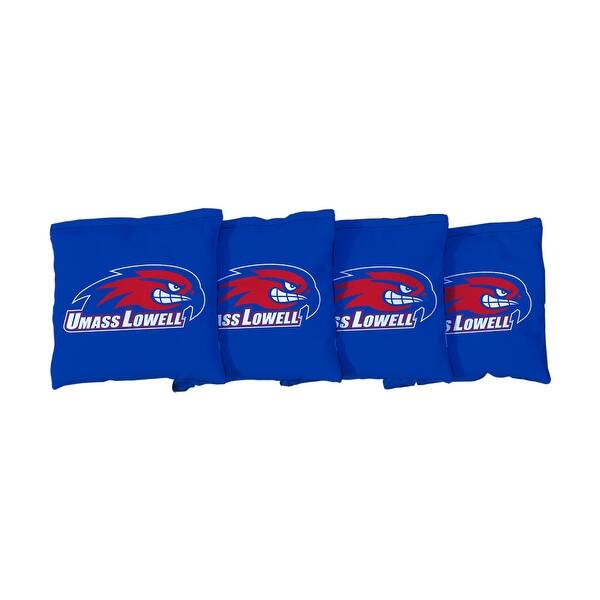 slide 2 of 3, Massachusetts Lowell UMASS River Hawks Blue Cornhole Bags All-Weather Resin Filled