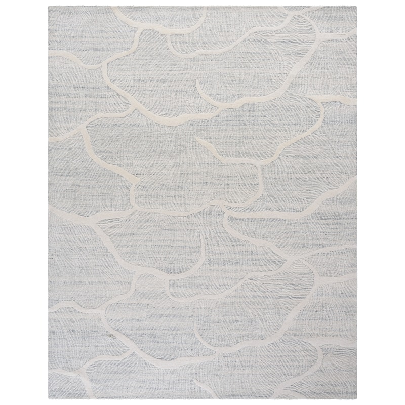 SAFAVIEH Handmade Pine Sucheta Contemporary Wool Rug - 8' x 10' - Grey/Ivory