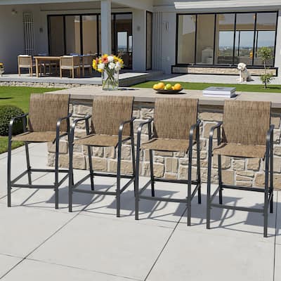 Lightweight Bar Height Barstools Outdoor Bar Stools Patio Bar Chairs - 21.3" W x 22.5" D x 44" H