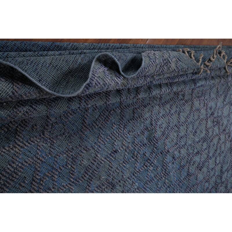 All-Over Trellis Moroccan Oriental Large Rug Hand-Knotted Wool Carpet - 9'8"x 14'7"