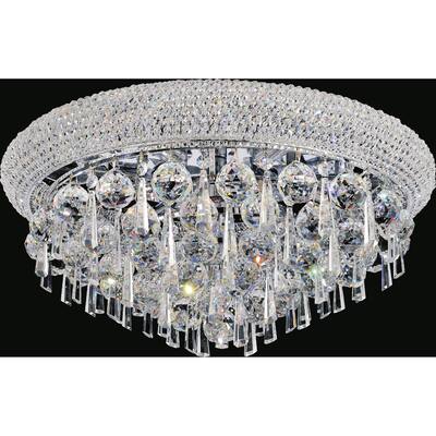Kingdom 7 Light Flush Mount With Chrome Finish