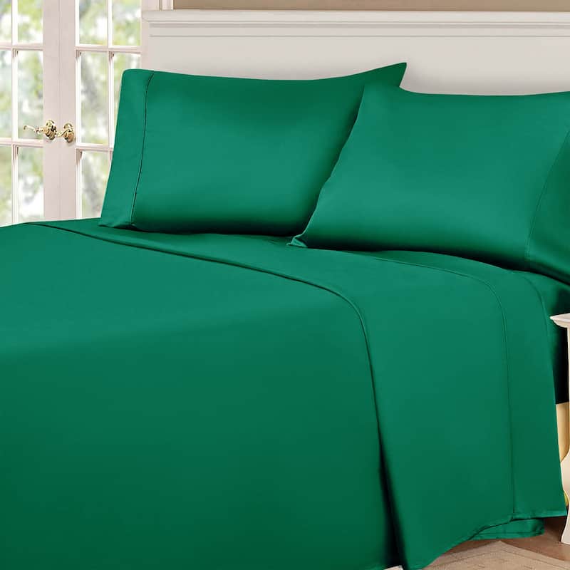 Superior Egyptian Cotton 530 Thread Count Deep Pocket Solid Sheet Set - King - Green