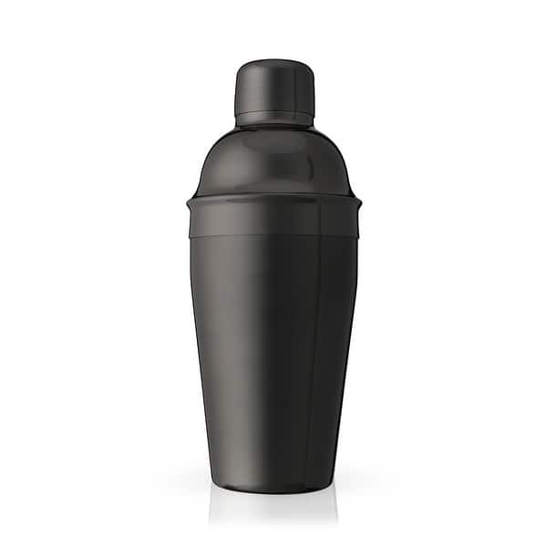 slide 2 of 4, True Contour Gunmetal Cocktail Shaker, 18 oz Stainless Steel Cobbler Shaker With Cap And Strainer