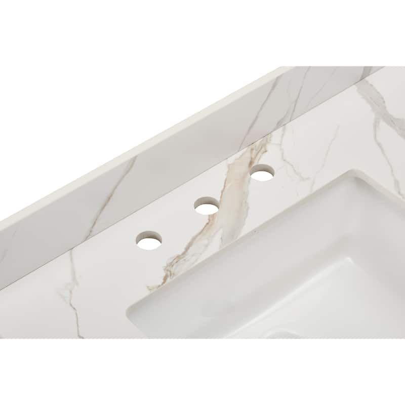 Altair Marseille Bathroom Vanity Countertop in Calacatta White with Sink without Vanity
