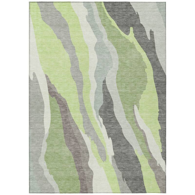 HomeRoots Abstract Transitional Rectangle Outdoor Rug