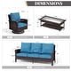 preview thumbnail 36 of 99, MAISON ARTS Extra-Large Patio Wicker Sofa Conversation Set with Coffee Table, Oversize Seat with 5.5'' Thick Padded Cushion