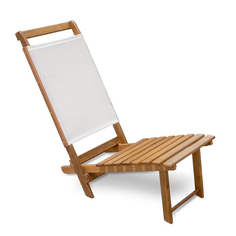Teak Everyday Chair with Batyline Fabric - Open Size: 15" W x 27" H x 25" D