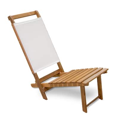 Teak Everyday Chair with Batyline Fabric - Open Size: 15" W x 27" H x 25" D
