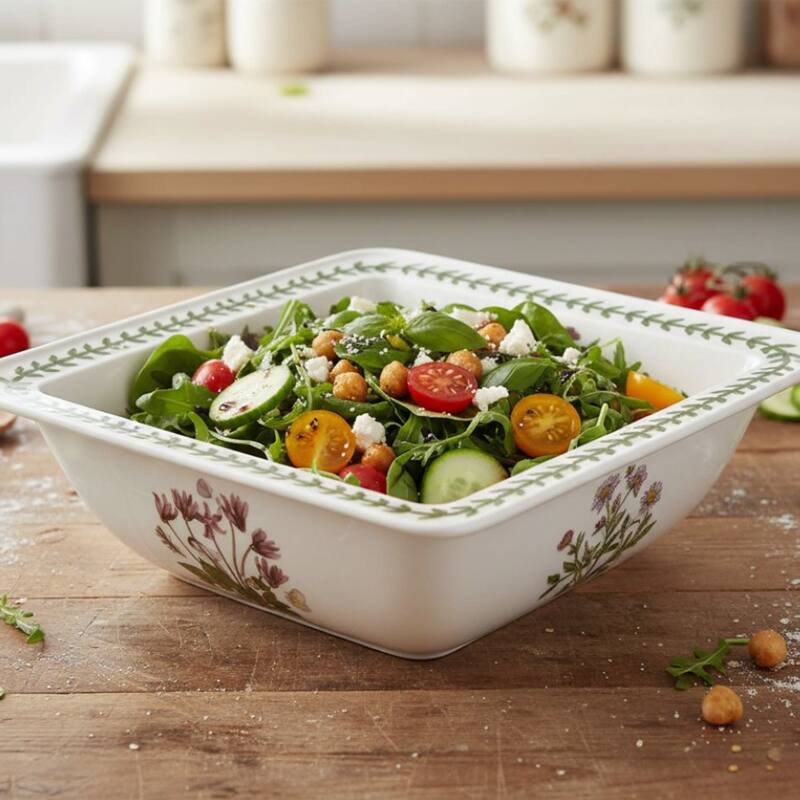 Portmeirion Botanic Garden Square Salad Bowl - 10.5"