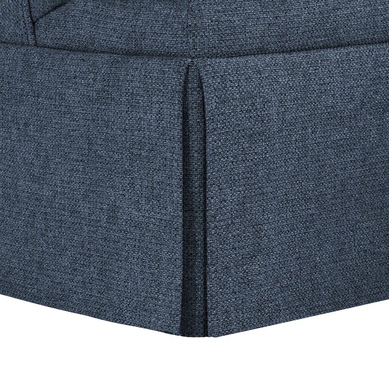LUE BONA Deep Seat Single Sofa Fabric Swivel Armchair, Single-Seater Living Room Accent Chair