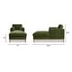 preview thumbnail 10 of 10, Knox 65" Modern Farmhouse Performance Velvet Chaise Lounge Chair