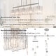 preview thumbnail 12 of 20, Kasy Modern 5-Light Linear Chandelier Textured Glass Kitchen Island Light Art Deco