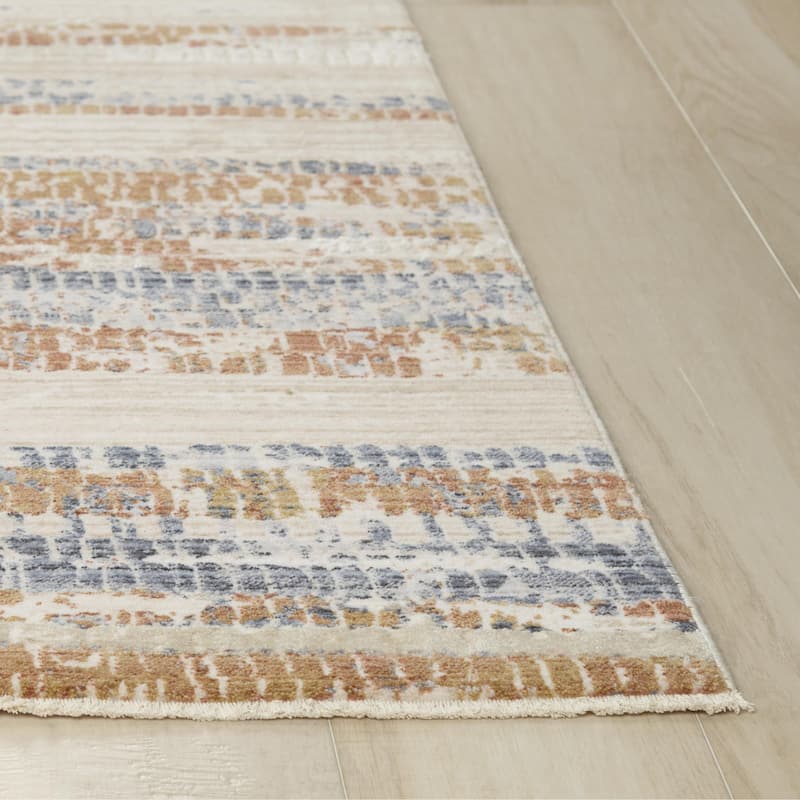 Alora Decor Poppy Transitional Natural Polyester/Polypropylene Area Rug