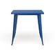 preview thumbnail 8 of 28, 31.5-inch Square Metal Indoor/Outdoor Cafe Table