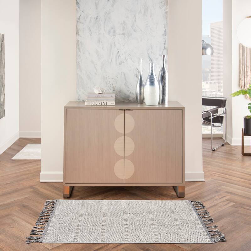 Nourison Elwood Moroccan Geometric Area Rug - 2' 2" x 4' 5" - Grey/Ivory - Runner/Rectangle