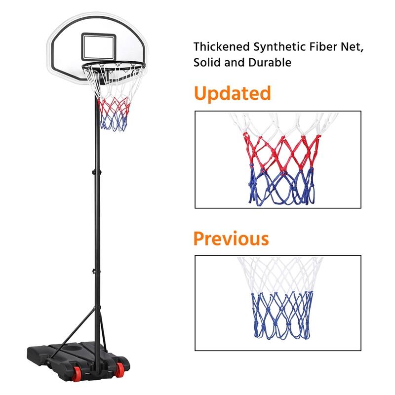 Yaheetech 5.2-7 ft Portable Basketball Hoop System for Youth Outdoor