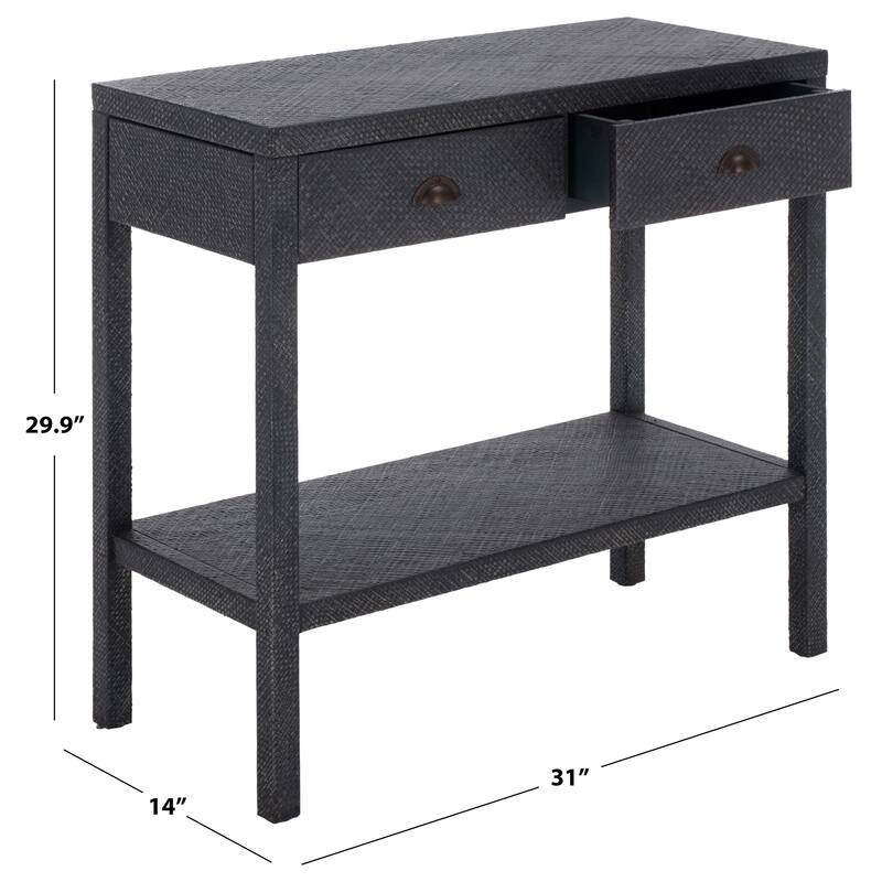 SAFAVIEH Francisca 2-Drawer 1-Shelf Console Table - 31" W x 14" L x 30" H - 31"W x 14"D x 30"H