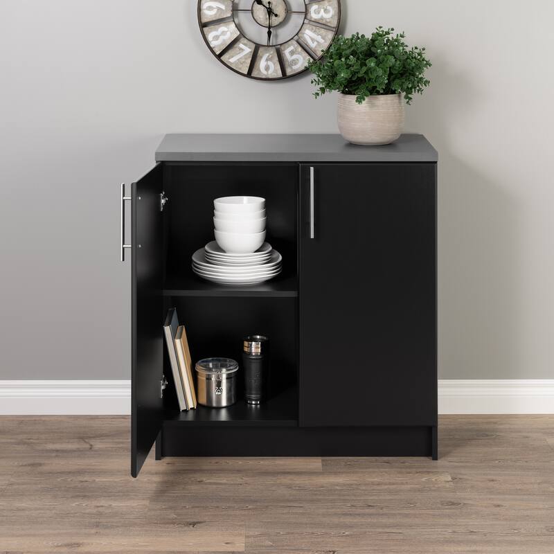 Prepac Elite Home Storage 16 in Deep Base Cabinet - 32" W x 35.75" H x 18" D