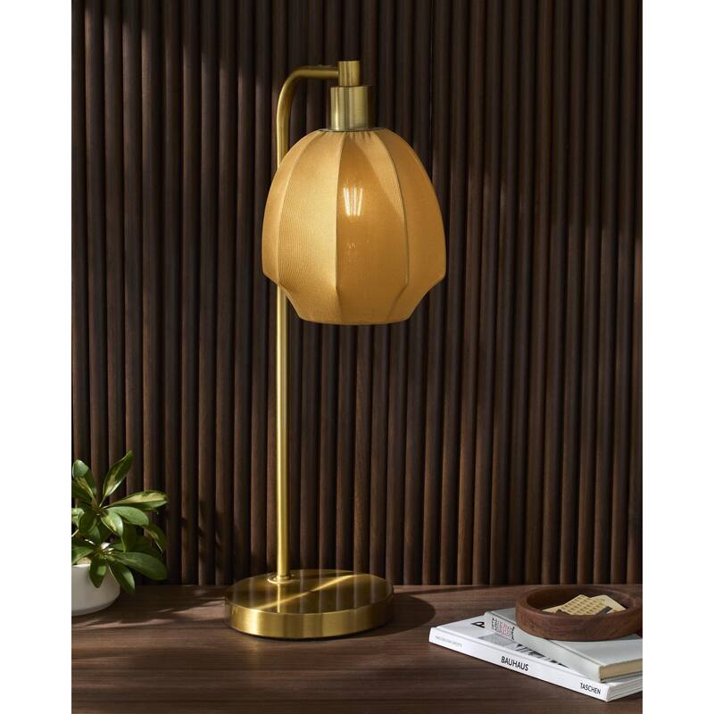 Livabliss Nokomis Modern & Contemporary Task Table Lamp - Metallic-Gold/Yellow