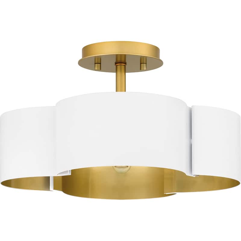 Balsam Four Light Semi-Flush Mount - White