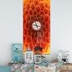 preview thumbnail 3 of 9, Designart 'Large Dark Yellow Flower and Petals' Oversized Floral Wall CLock