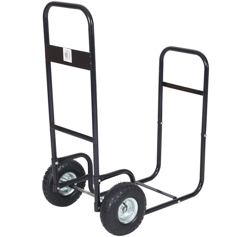Firewood Cart Log Carrier Wood Mover Hauler Rack Rolling Dolly