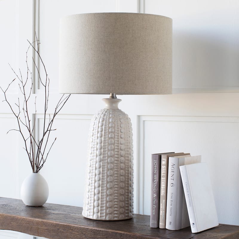 Artistic Weavers Hollywood Table Lamp with Glazed Ceramic Base