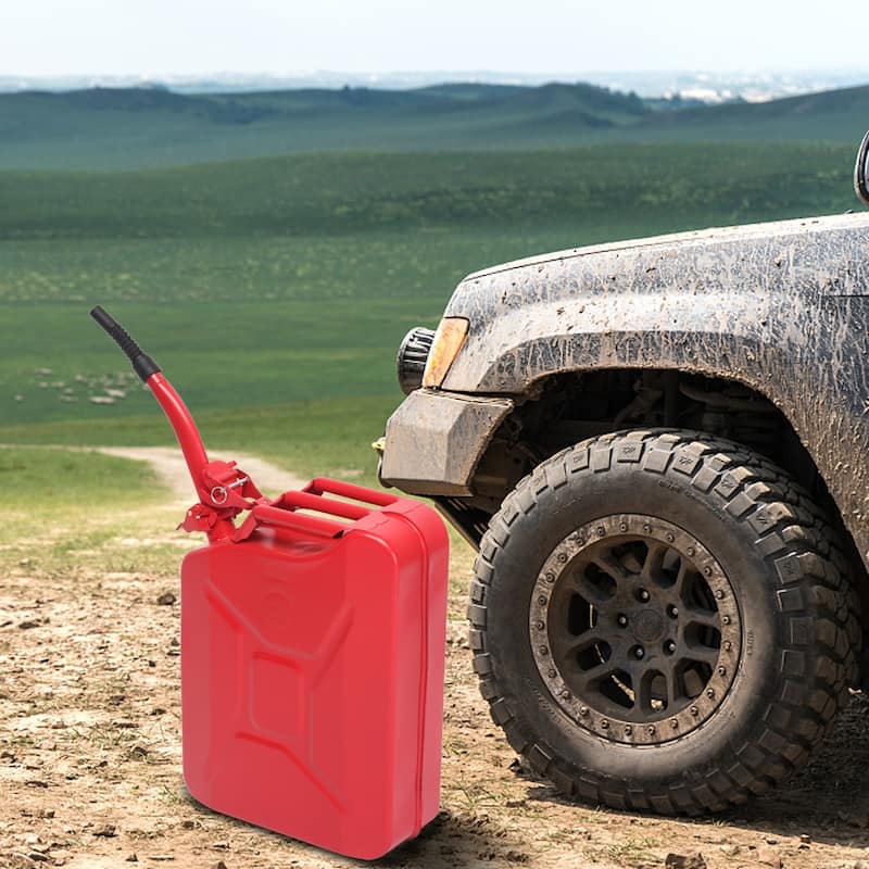 5 Gal 20L Jerry Can Gasoline Fuel Can Emergency Backup Caddy Tank - N/A