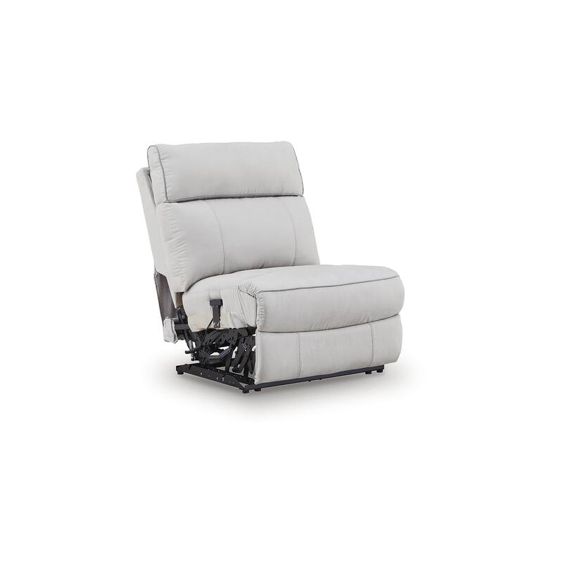 Signature Design by Ashley Grafton Pike Gray 6-Piece Reclining Sectional with Storage Console - 157" W x 144" D x 43" H