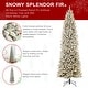 preview thumbnail 43 of 131, Glitzhome 6FT/7.5FT/9FT/11FT Snow Flocked Pre-lit Artificial Fir Christmas Trees