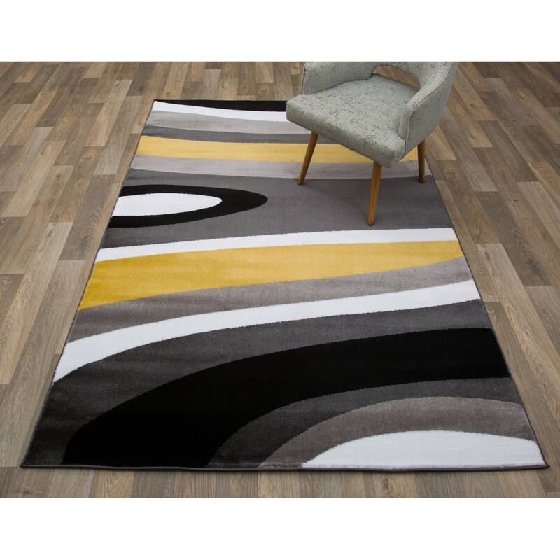 World Rug Gallery Abstract Contemporary Modern Area Rug