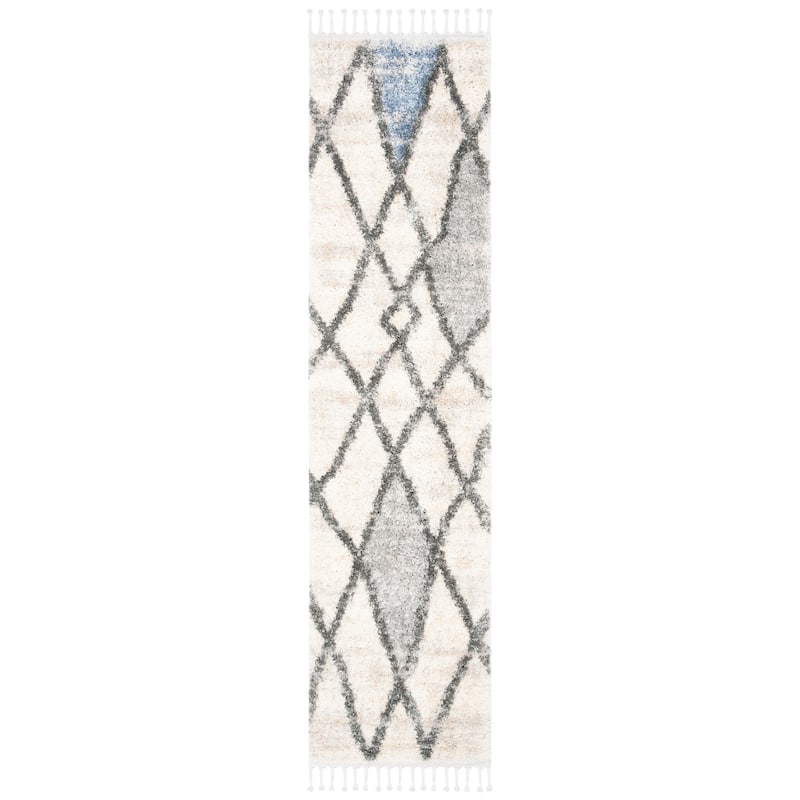 SAFAVIEH, Berber Fringe Ansje Mena Trellis Rug