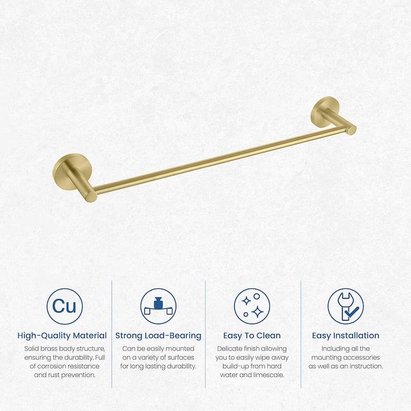 Circular Bathroom 20" Towel Bar - N/A