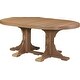 preview thumbnail 34 of 82, Poly Lumber Round Dining Table Set with Island Chairs Dining Height - Antique Mahogany Woodgrain
