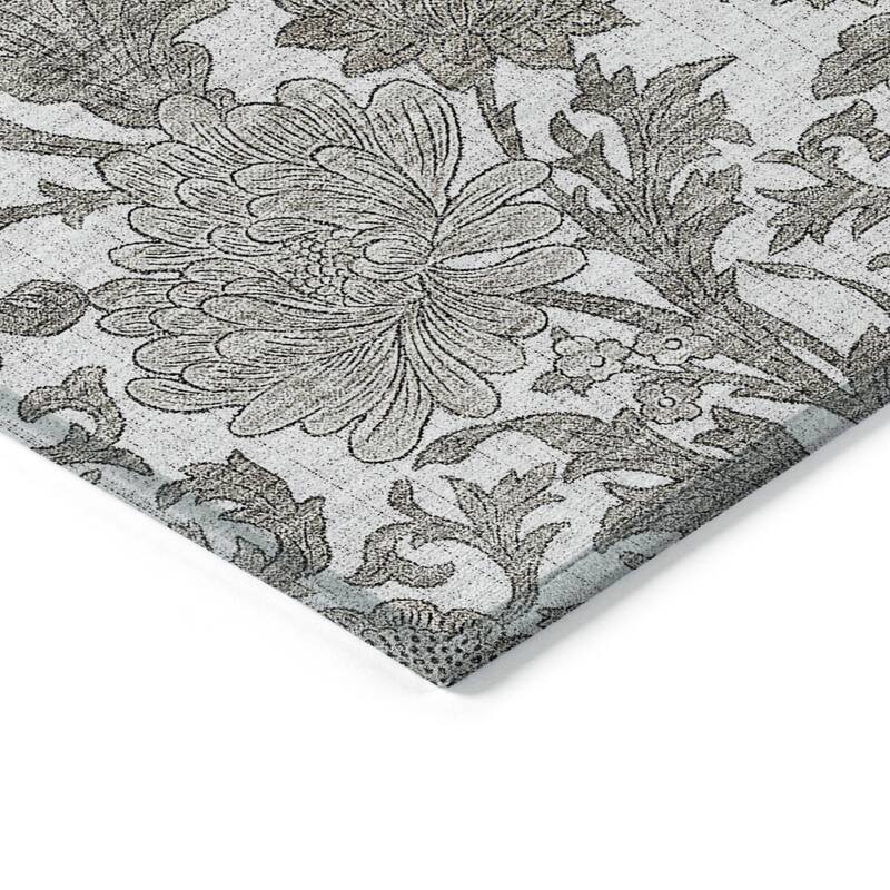 HomeRoots Floral Transitional Rectangle Outdoor Rug