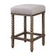 preview thumbnail 4 of 3, Uttermost Pryce 15" Wide Wooden Upholstered Counter Stool with