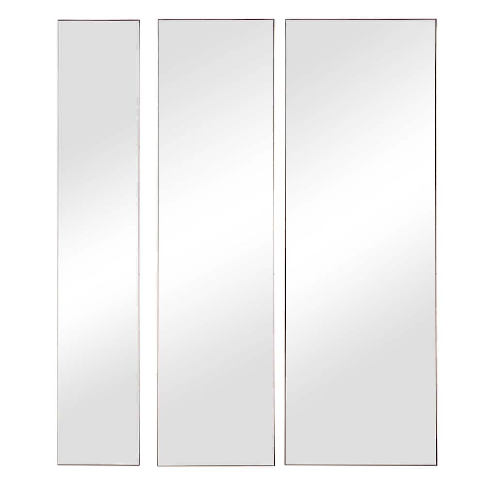 Metal Framed Rectangular Wall Mirrors - 47" - Gold Finish - Set of 3