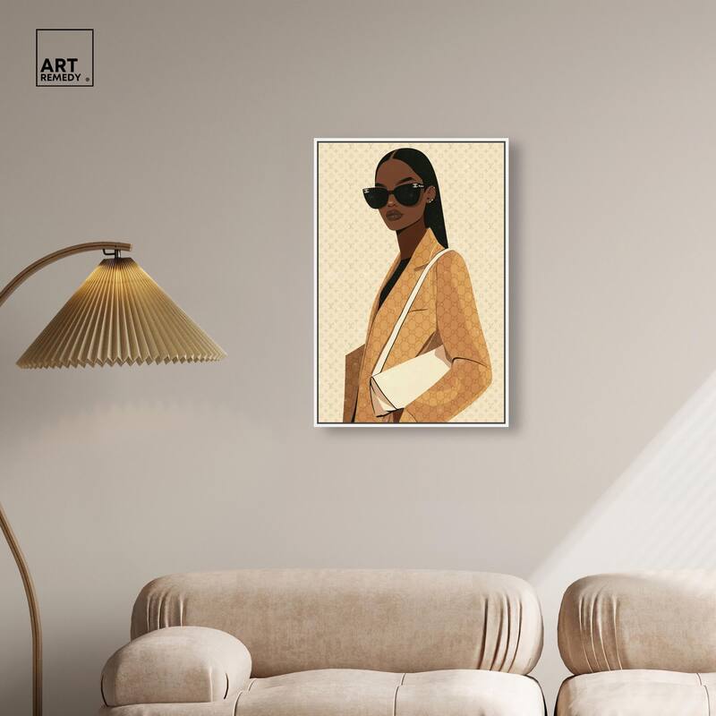 Elegant Coat Gal Canvas by Art Remedy