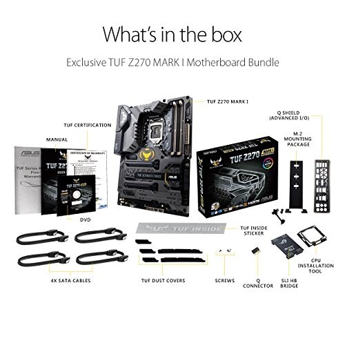Shop Asus Tuf Z270 Mark 1 Lga1151 Ddr4 Dp Hdmi M 2 Usb 3 1 Z270 Atx Motherboard Overstock 16047633