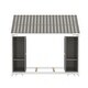 preview thumbnail 19 of 26, Twin Size House Bed Wooden Kids Bed Floor Bed with Fence and Semi-Enclosed Roof, 2 Movable Wardrobes Practical and Functional