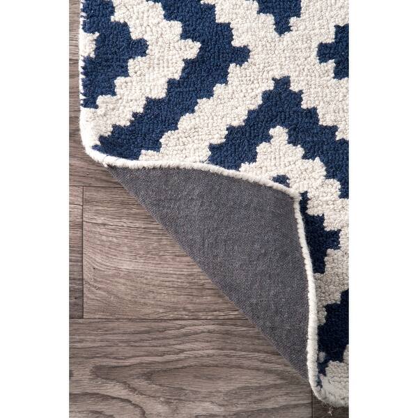 Shop Nuloom Handmade Wool Abstract Pixel Trellis Area Rug On