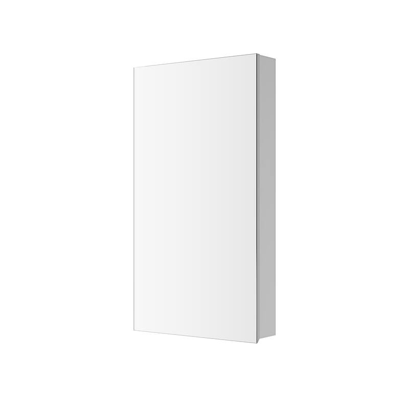 Wall Mounted Bathroom Medicine Cabinet with HD Mirror, Recessed or Surface Mount, Storage for Cosmetics & Personal Care